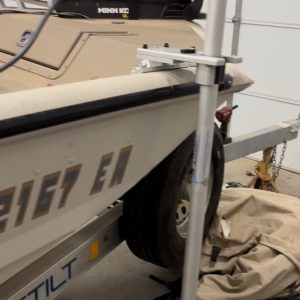 Sea Ark Boat 22 deg T bolt mounting, Heavy Duty Aluminum with Downrod for Humminbird Live 1&2 (BTM-A8-SA22-48-DH-POST)