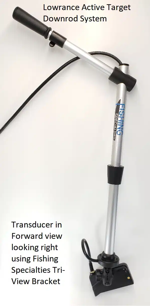 Downrod Pole Assembly for Lowrance Active Target 1 and 2 Multiview with handle.